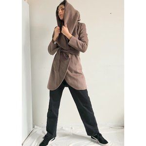 brown wrap coat